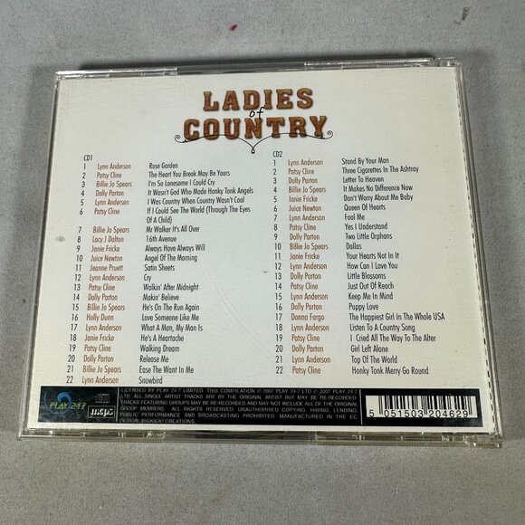 Ladies Of Country CD 2-Disc Set Lynn Anderson Patsy Cline Dolly Parton - Picture 2 of 3